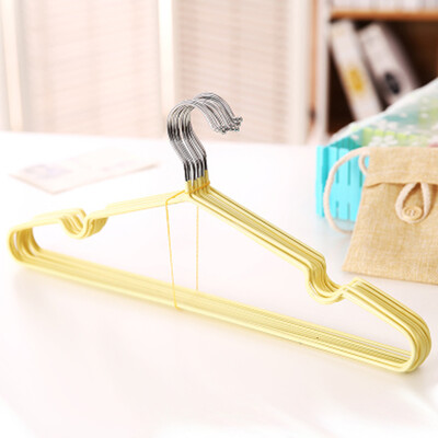 

Li Zi dip plastic hanger nano non-slip plastic groove drying wet&dry metal racks lemon yellow 30 loaded