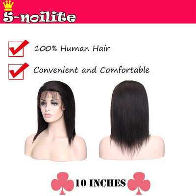 

10-22 Inches Lace Front Human Hair Wigs Extensions Straight Virgin Human Hair Wigs With Hair Wigs For Women With Baby Hair