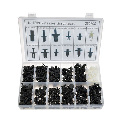 

350PCS Auto Fastener Kit Car Universal Plastic Nylon Fixing Clip Rivet for BMWMazdaVolkswagenBenz Door Panels Retainer Fender L