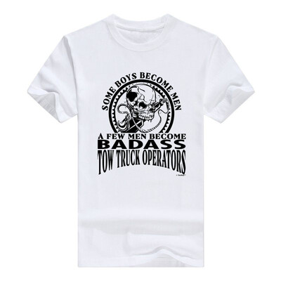 

Created Equal A Few Men Become Tow Truck Operators Mens T-Shirt