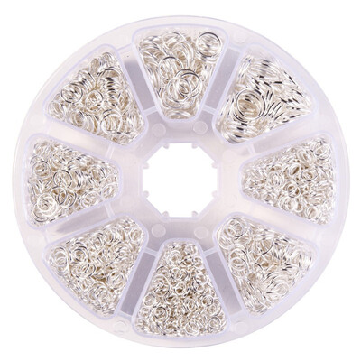 

PH PANDAHALL 2800 Pcs Iron Open Jump Rings O Ring for Jewelry Making Silver