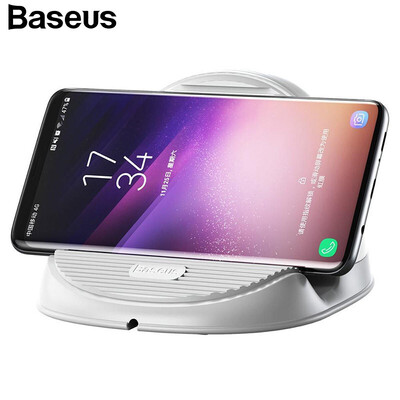 

Baseus 2 in 1 10W Fast Wireless Charger With Phone Holder for iPhone XS XR X 8 Samsung S9 S9 S8 Xiaomi Wireless Charging
