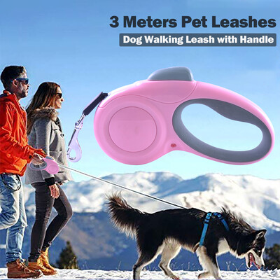 

Pet Leashes Dog Leash Dog Walking Leash with Handle Retractable 3 Meters Dog Training Leash