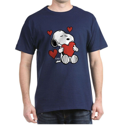 

CafePress Peanuts Snoopy Heart T-Shirt - 100 Cotton T-Shirt