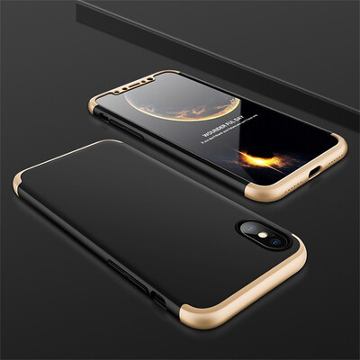 

Goowiiz Phone Case For Iphone XXsXs MaxXR Fashion Color collision 360 Degree Coverage PC Full Protection
