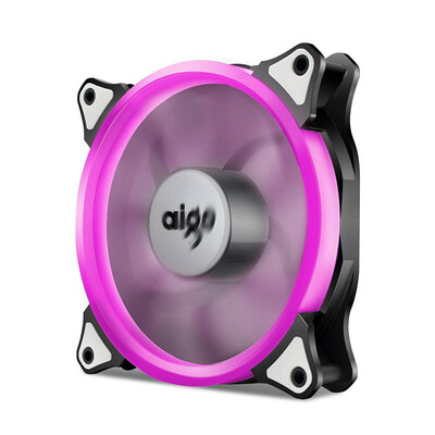 

Aigo Halo LED Ring Fan 120mm 12cm PC CPU Computer Case Cooling Neon Quite Clear Fan Mod 4 Pin3 Pin Purple