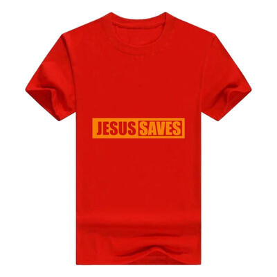 

Christian Religious Men Tshirt Jesus Saves