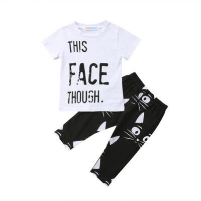 

Toddler Baby Boys Summer Casual Clothes T-shirt Tops Pants Outfits New Cartoon