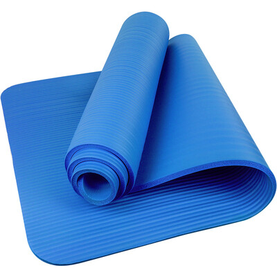 

Gold GOLD Yoga 10mmNBR solid color thickening yoga mat home non-slip fitness pad upgrade section YJ-510 blue