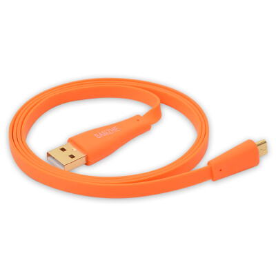 

Shanze (SAMZHE) QSC-601 позолоченный ультратонкий плоский Micro USB данные / зарядный кабель Samsung / HTC и другой кабель для мобильного телефона 1 м оранжевый
