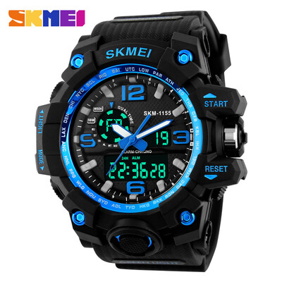 

SKMEI Luxury Brand LED Military Waterproof Wristwatch Fashion Sport Super Cool Mens Quartz Analog Digital Watch Man Sports Watche