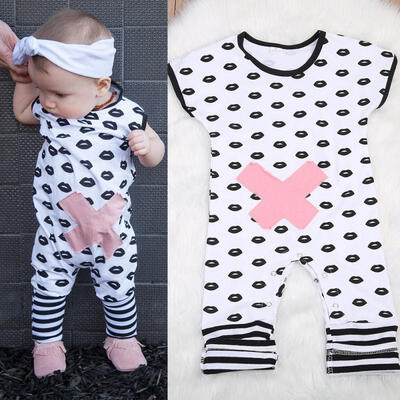 

UK Toddler Baby Boy Girl Printed Romper Jumpsuit Bodysuit Outfit Sunsuit Clothes