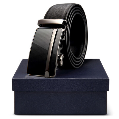 

Golf GOLF Cowhide Men's Belt Automatic Buckle Cow Leather Belt Men's Wear Wearable Trousers Black P598734