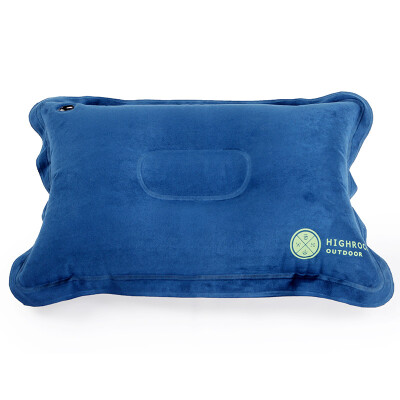 

(HighRock) deerskin suede outdoor camping portable portable pillow inflatable pillow gemstone blue