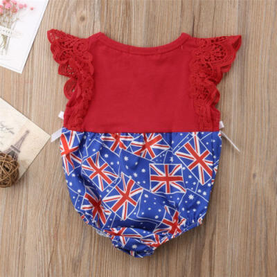 

Newborn Infant Baby Girls Lace June 11 Romper Bodysuit Outfits Clothes Playsuit