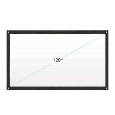 

607284100120" Projector Projection Screen 169 White HD Home Cinema Theater