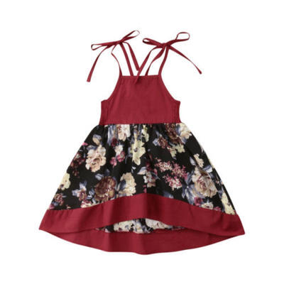

Kids Baby Formal Girls Party Printing Dress Wedding Bridesmaid Dresses Princess