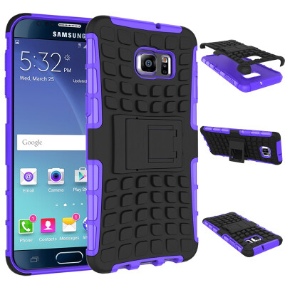 

Fivice Samsung S6edge plus Case TPU anti-fall tire pattern back clip bracket phone case