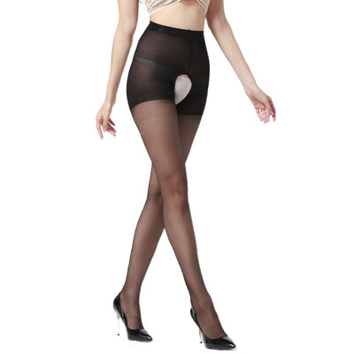 

Jingdong supermarket] Langsha stockings open crotch free off sexy stockings female sexy ultra-thin legs pantyhose six pairs of skin color six pairs