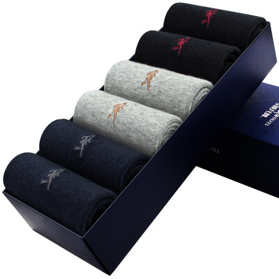 

Jingdong supermarket] and wolf dance male socks socks in the tube four seasons business casual cotton socks 6 double mix color 3502-6
