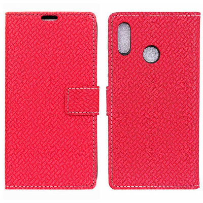 

MOONCASE Millet Red Rice Note 6 Pro Woven Leather Case - Red