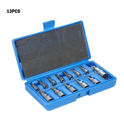 

13pcs Chrome Vanadium Steel Torx Bits Sockets Set 14" 38" & 12" Drive Repair Tools Kit with Storage Case