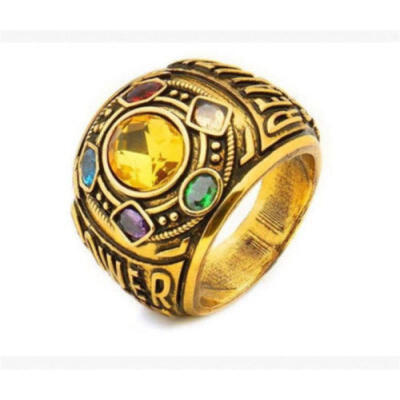 

2018 Unisex Thanos Infinity War Gauntlet Power Ring Jewelry Cosplay Metal Rings