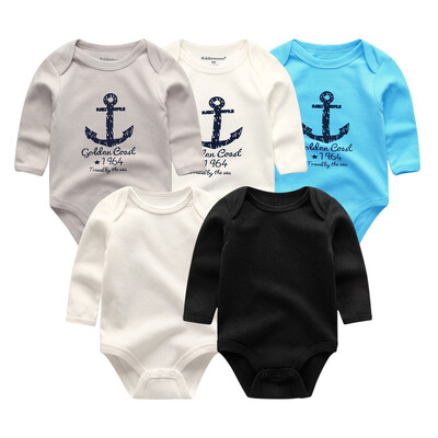 

5PCS Long Sleeve Baby Rompers Baby Boy Clothes Cotton Bodysuits Newborn One-Pieces Baby Girl Clothes Babywear Girls Clothing Sets
