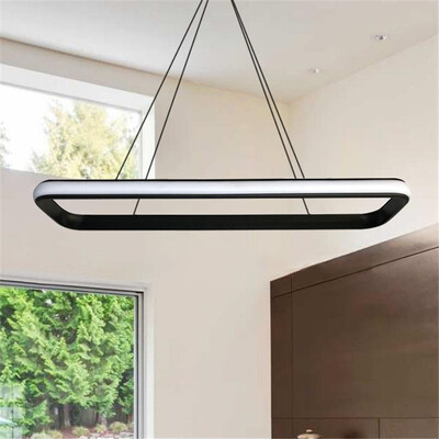 

Bacheer HL482193 Warm Light LED Modern 366" Wide Round Corners Linear Frame Led Rectangular Pendant Light