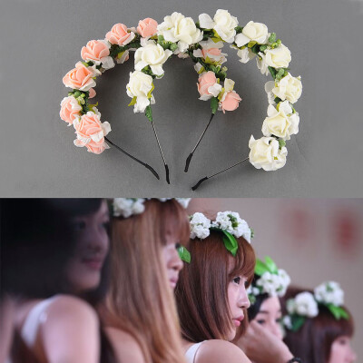 

Flower Garland Floral Bridal Headband Hairband Wedding Prom Hair Accessories