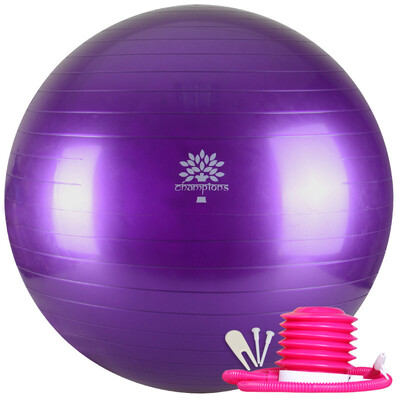 

Upanishad yoga ball 75cm thick explosion-proof fitness ball pregnant women midwife with inflatable tube blue