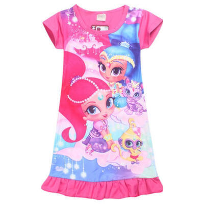 

Shimmer&Shine Top T Shirts Dress Nightwear Nightdress Pyjamas Kids Clothes