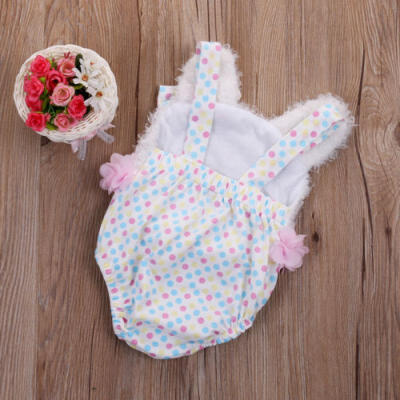 

AU Newborn Kids Baby Girl Fur Bear Romper Flower Jumpsuit Dot Outfits Clothing