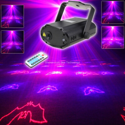 

ESHINY Remote Mini R&B Laser 12 Halloween Patterns Dance Disco Bar Family Party Xmas Stage Lights DJ Light Show T166