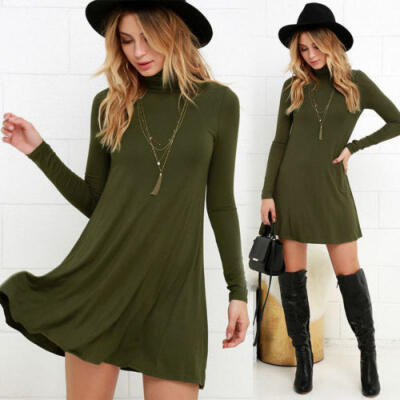 

USA Winter Women Ladies Swing Plush Dress Party Evening Prom Skater Midi Dress