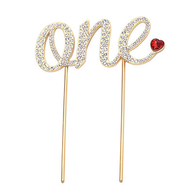 

UpperX 1st First Birthday Cake Topper Decoration "ONE" Handmade Cake Topper for Anniversary