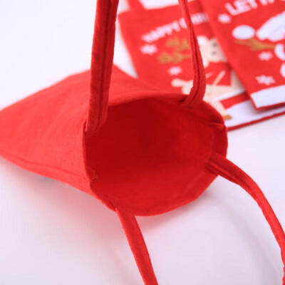 

TOP Santa Claus Christmas Candy Bag Elf Elk Treat Pocket Home Party Gift Decor