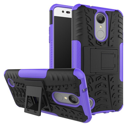 

Fivice LG AristoLV3MS210K8 2017 Case TPU anti-fall tire pattern back clip bracket phone case