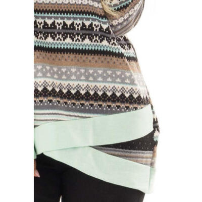 

Womens Autumn Long Sleeve Striped Pullover Sweatshirt Hoodies Jumper Tops Blouse