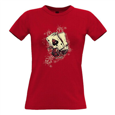 

Gambling Art Womens Tee Cards&Dice Graphic