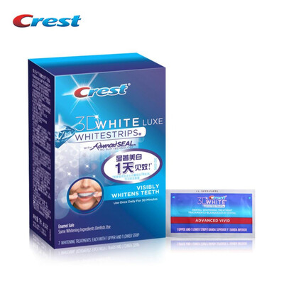 

3D Crest Whitestrips Advanced Vivid гигиены полости рта зубов продукты Отбеливание Dental Care 7 Чехлы (14 полосок)
