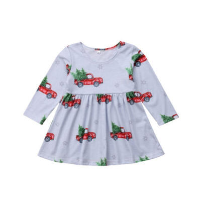 

AU Flower Baby Girl Princess Dress Top Party Wedding Pageant Long Sleeve Dress