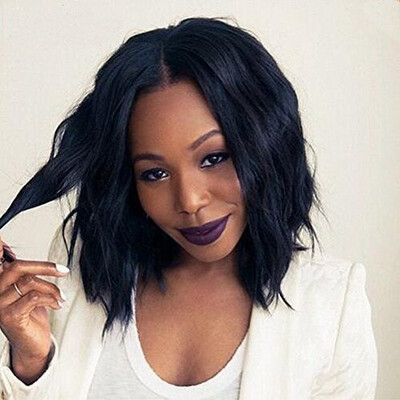 

Natural Wave Human Hair Wigs Short Wavy Bob Lace Front Wig Glueless Full Lace Wig with Baby Hair