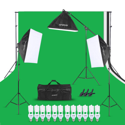 

Andoer Photo Studio Lighting Kit 3pcs 5070cm Softbox 12pcs 45W Bulb 3pcs 4in1 Bulb Socket 3pcs 2m Light Stand 1pc Cantilever Stic