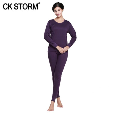 

CK STORM Womens Thermal Underwear Comfortable Cotton Round Neck