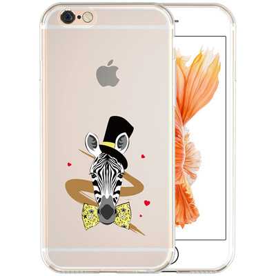 

BIAZE Apple 6 / 6S mobile phone case iPhone6 ​​/ 6S protective cover cartoon drop all-inclusive transparent soft shell love series JK125-magician