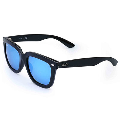 

RayBan Ray Ban очки серии High Street мужчин и женщин Черная рамка синий зеркало покрытие линз солнцезащитных очков RB4261D 601/55 57мм