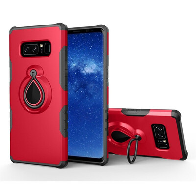

Fivice Samsung Galaxy NOTE 9 Case TPU Water Drop Ring Stand Car Power Magnetic Drop-proof Phone Case