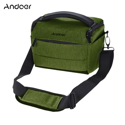 

Andoer Cuboid-shaped DSLR Camera Shoulder Bag Portable Fashion Polyester Camera Case for 1 Camera 2 Lenses&Small Accessories f