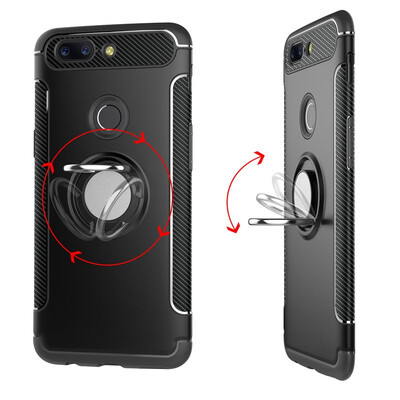 

Fivice One plus 5T case PC metal ring shell magnetic car bracket TPU phone case